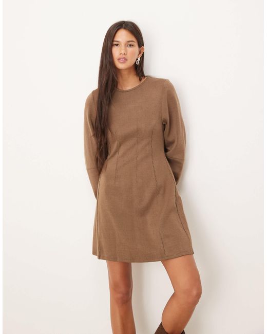 ASOS Natural – geformtes minikleid