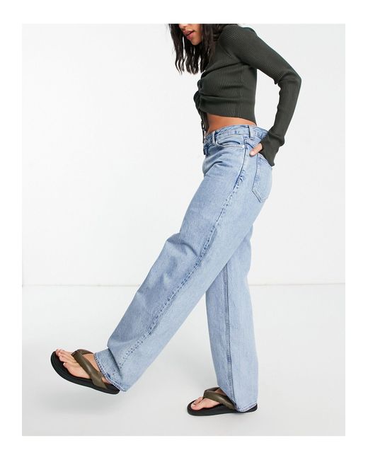 Weekday Baumwolle – rail – jeans aus bio-baumwolle mit mittelhohem bund und  geradem bein in Blau - Lyst