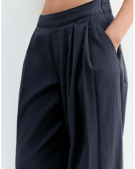Pull&Bear Blue Rustic Sarouel Trousers