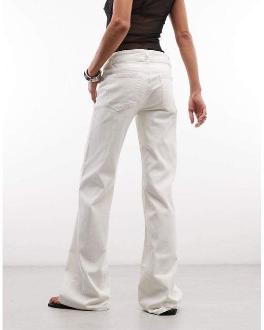 Weekday White Flare Trousers