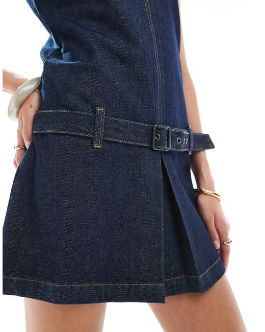 cotton on denim mini dress Cotton On Women's Luisa Belted Denim Mini Dress
