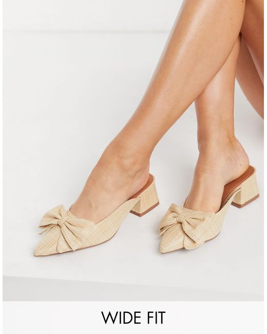 wide fit heeled mules
