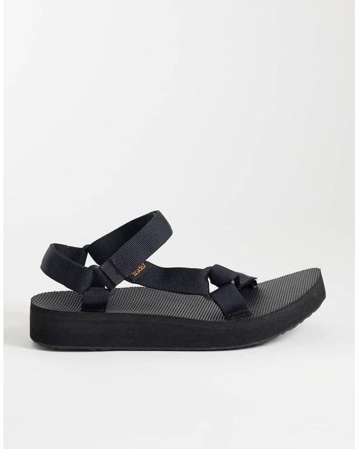 Teva Black Midform Universal Sandals