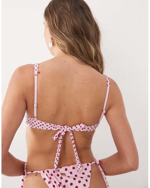 Going Somewhere Brown Polka Dot Underwire Bikini Top