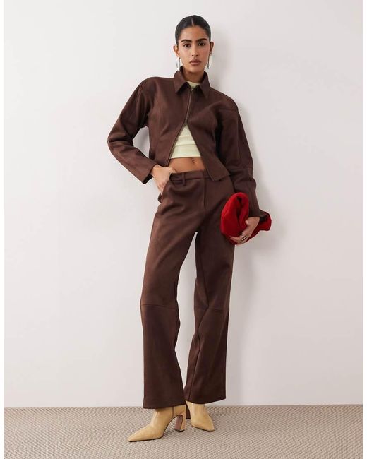 Soho Wardrobe Brown Barrel Leg Trouser