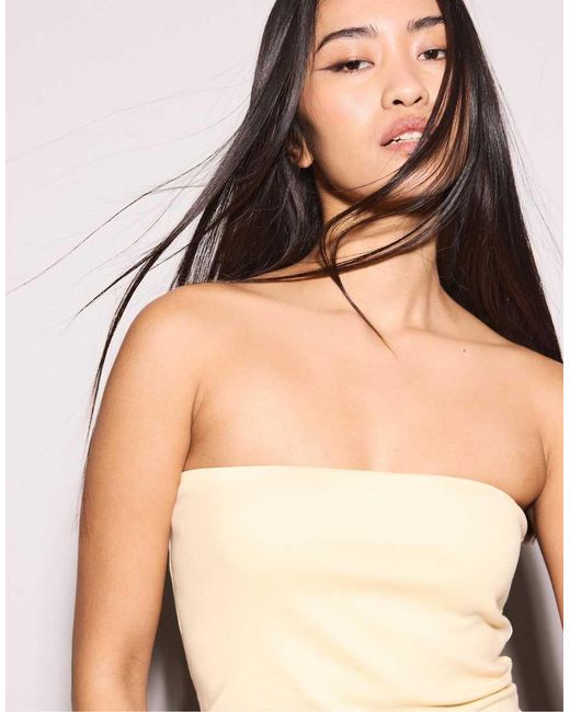 Stradivarius Blue Basic Bandeau Top