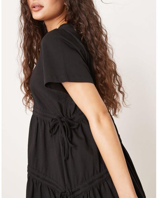 ASOS Natural Ruched Detail Tee