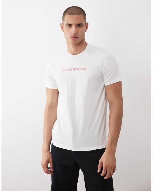 Emporio Armani White Bodywear Chest Logo for men