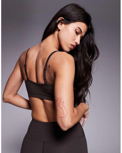 4505 Gray Icon Light Support Sports Bra With Adjustable Straps