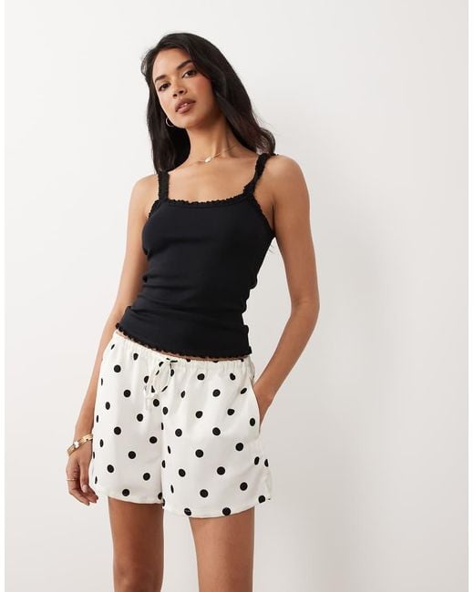 Gina Tricot Multicolor Satin Drawstring Shorts