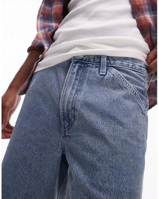 Levi's – workwear capsule – 568 – locker geschnittene carpenter-jeans-shorts in Blue für Herren