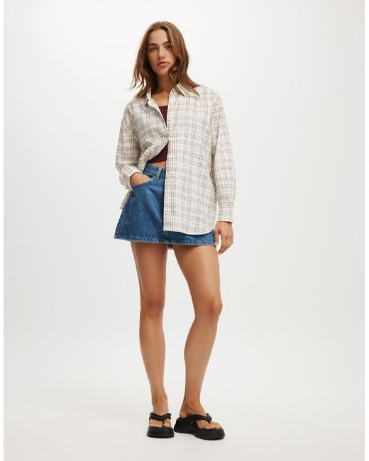 Cotton On Natural Haven Long Sleeve Shirt