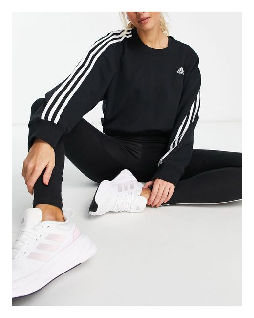 Adidas - sportswear essentials - felpa nera di adidas Originals in Nero |  Lyst
