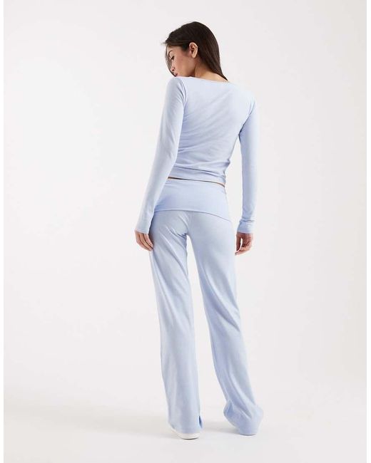 Cotton On Blue Dreamy Soft Rolled Waist Pants