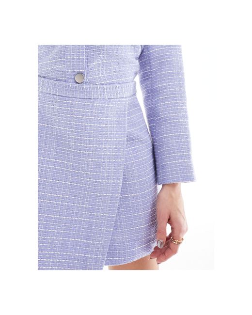 French Connection White Effie Boucle Skort