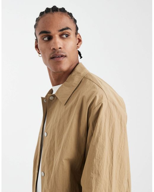ASOS Natural Lightweight Nylon Jacket for men