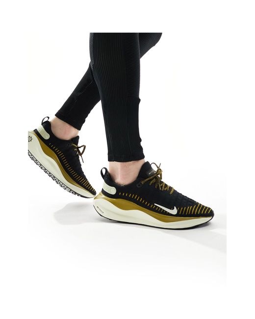 Nike Black React Infinity Run Flyknit 4 Sneakers for men