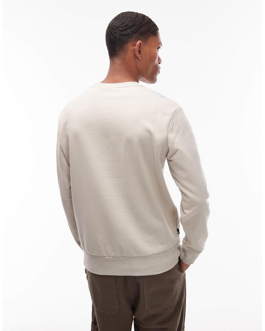 Timberland Gray Hampthon Embroidered Chest Logo Sweatshirt for men