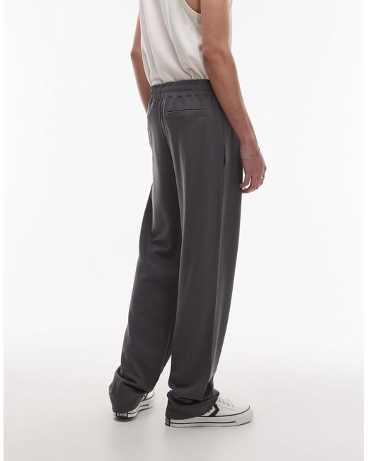 Topman Gray Premium Straight Fit Twill jogger for men