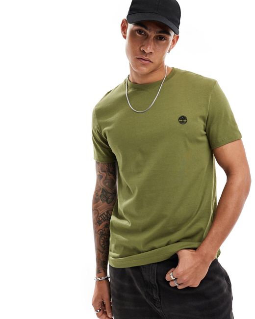 Camiseta caqui con logo pequeño dunstan Timberland de hombre de color Green