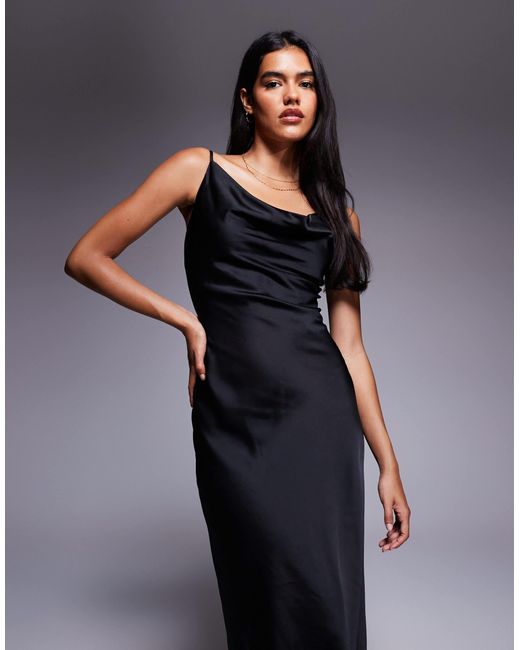 New Look Blue – satin-midikleid