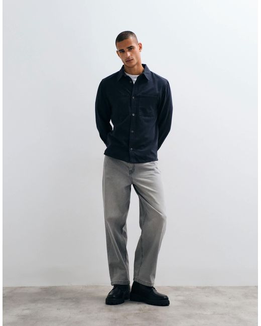 Mango Blue Overshirt for men