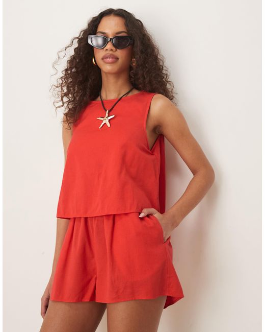 ASOS Red – zweilagiger playsuit