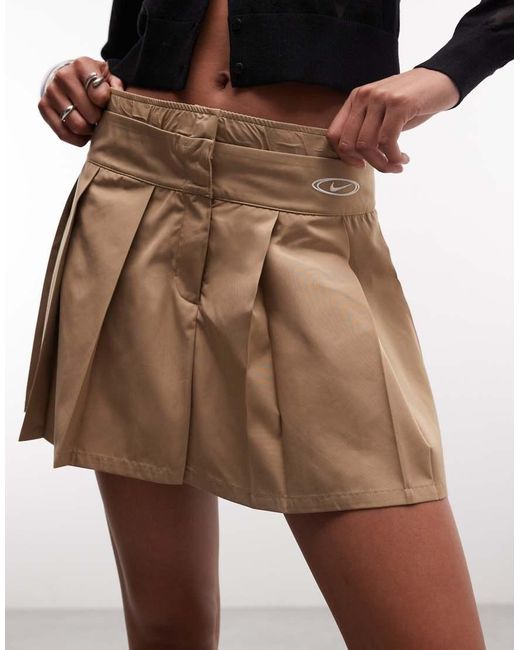 Nike White Street Pleated Mini Skirt
