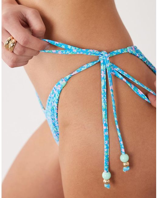 Kulani Kinis Orange Ocean Kisses Tieside Cheeky Bikini Bottom