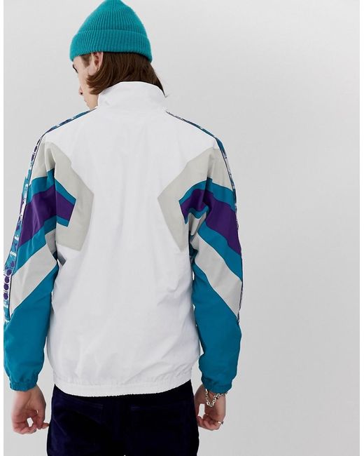 Diadora Retro Track Jacket Mvb in White for Men | Lyst