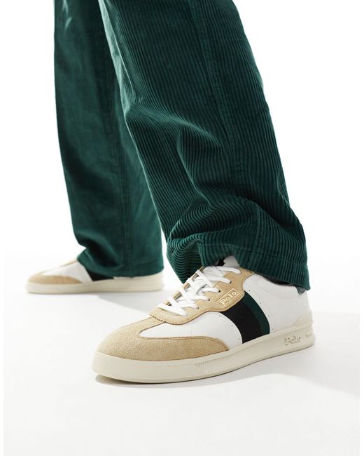 Heritage aera - baskets en cuir - , gris et vert Polo Ralph Lauren pour homme en coloris Green