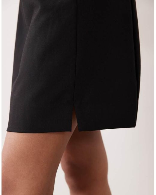 ASOS Black Tailored Mini Skirt With Split