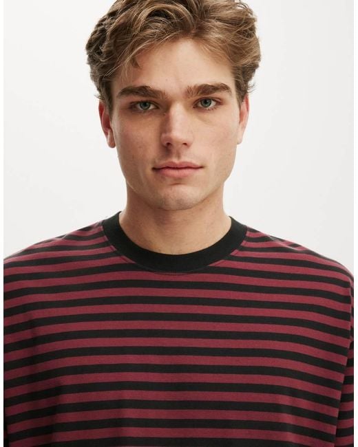 Cotton On Red Cropped Fit T-Shirt for men