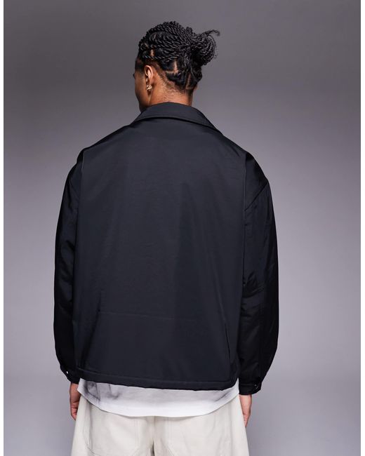 ASOS – kastige oversize-trainerjacke in Blue für Herren