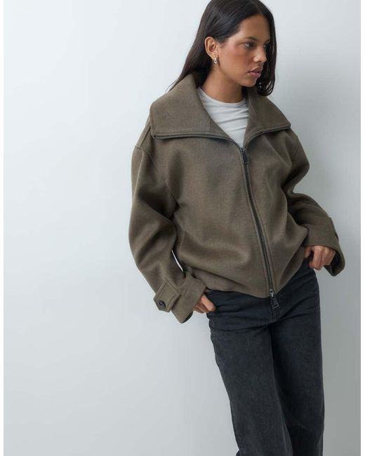 Mango Brown Short Jacket