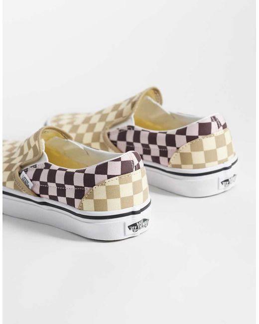 Vans White Classic Slip-on Checkerboard Trainers