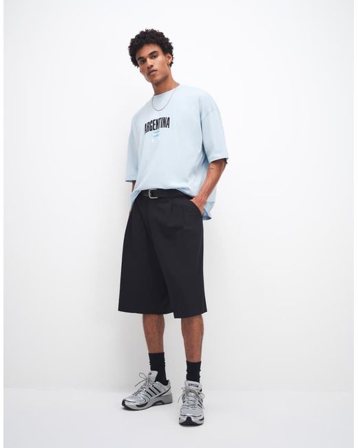 ASOS White Oversized T-Shirt With Argentina Football Graphic for men