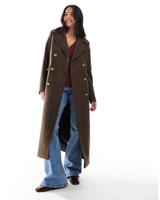 Superdry Blue – zweireihiger wollmantel