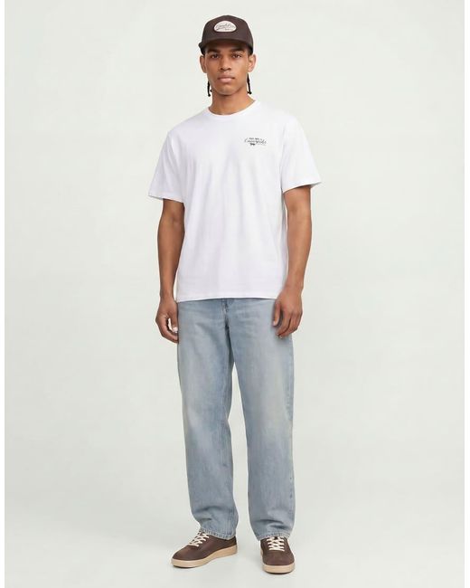 Jack & Jones White Scenic Window Back Print for men