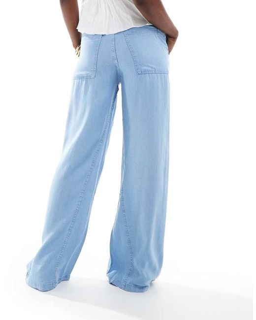 Mango Blue Relaxed Lightweight Co-ord Denim Jeans