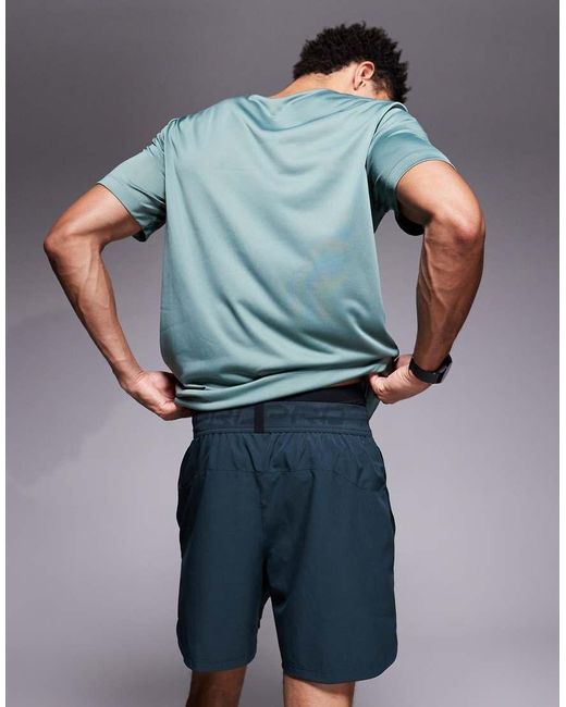 Nike Blue Pro Dri-fit 6 Inch Shorts for men