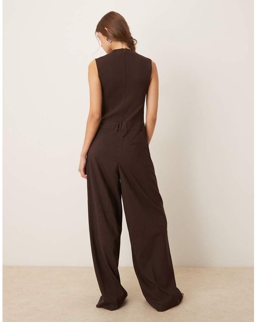Tuta Jumpsuit Sartoriale 2 di Mango in Natural