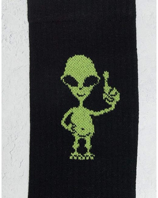 ASOS Multicolor 2 Pack Socks With Alien Graphic for men