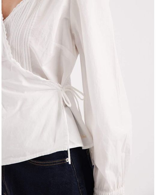 Levi's White Boho Wrap Blouse