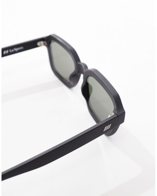 Le Specs Black Impossible Square Sunglasses