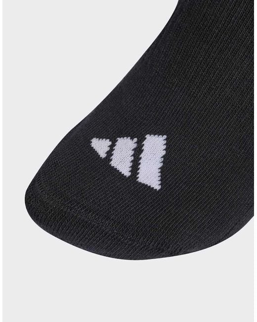 Adidas Originals Black 3 Stripes Cushioned Sportswear Mid Cut Socks 3 Pair Pack