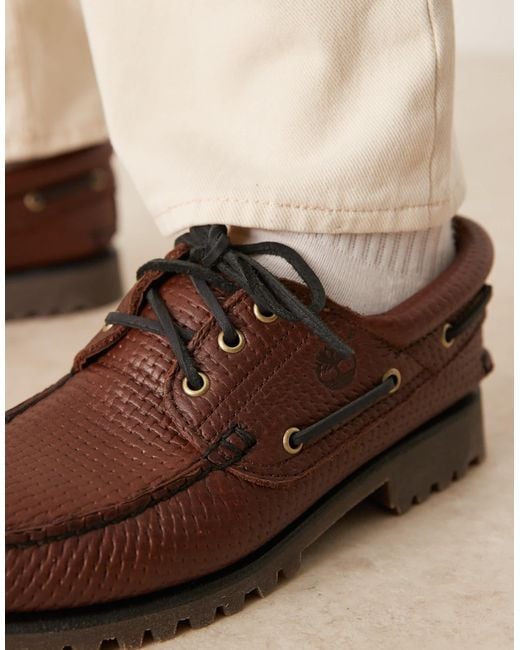 Timberland Natural Authentic 3-eye Classic Boat Shoes for men