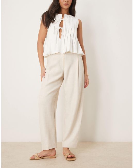 ASOS Natural – elegante barrel-leg-hose