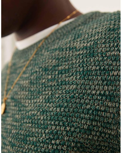Pull texturé en maille - chiné SELECTED pour homme en coloris Green