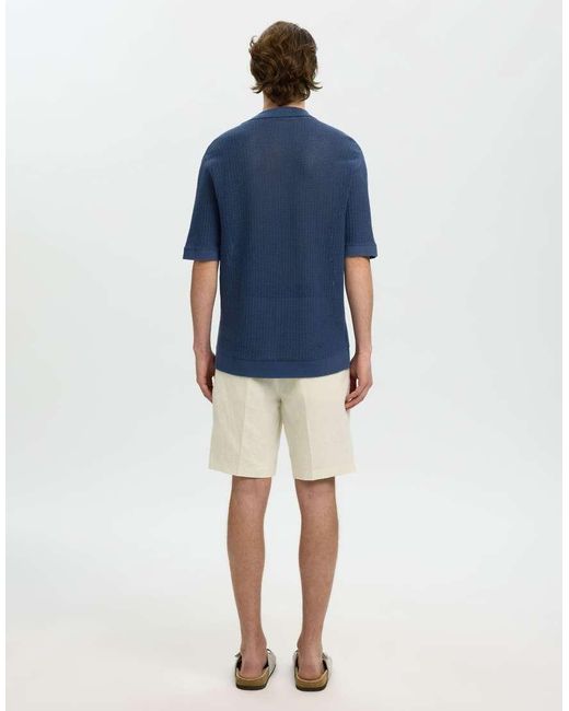 Camisa De -Azul SELECTED de hombre de color Blue